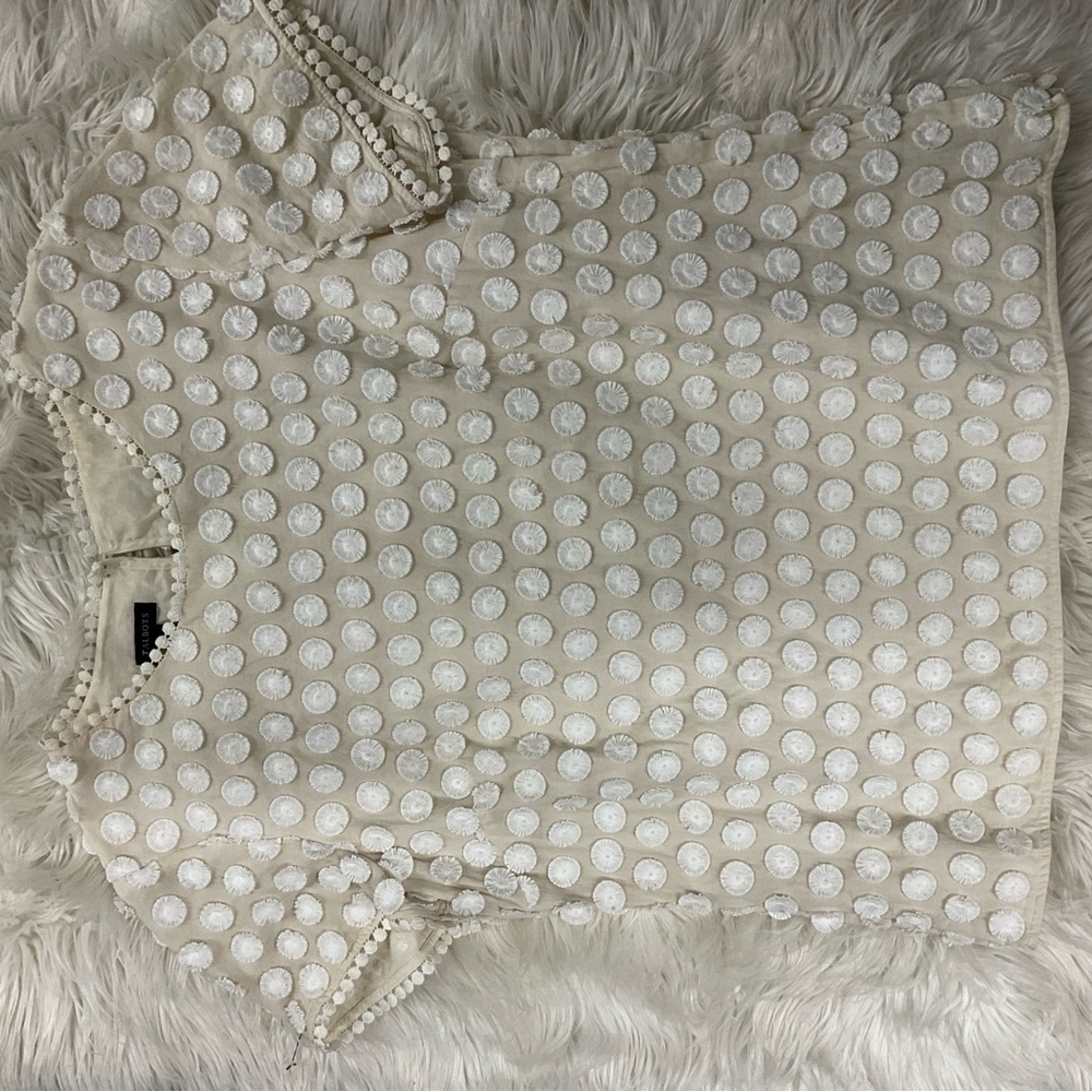 Talbots Cream Colored Top Size S - Picture 3 of 6